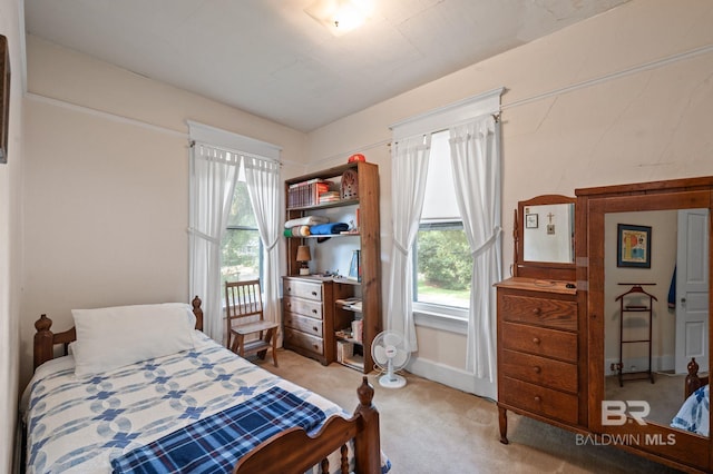 view of carpeted bedroom