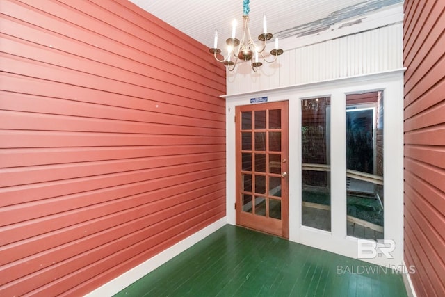 101 S Carlen St, Mobile, AL 36606 - unfurnished sunroom with a chandelier