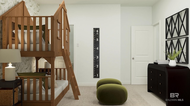 bedroom featuring baseboards and carpet floors