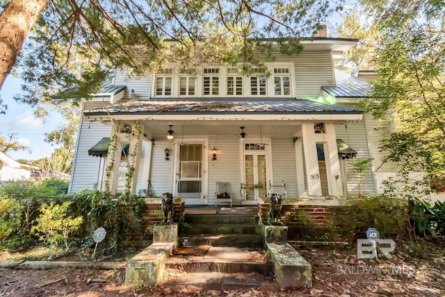 view of front of house with covered porch