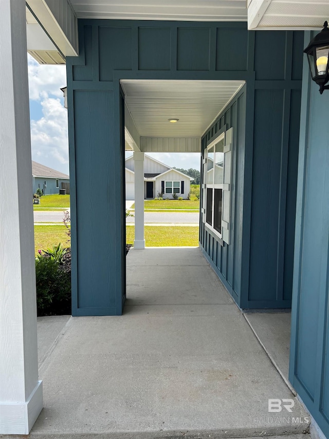 view of patio with a porch