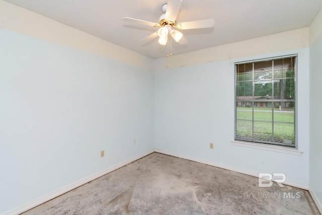3909 Blue Gill Cir, Mobile, AL 36619 - unfurnished room with unfinished concrete flooring and a ceiling fan