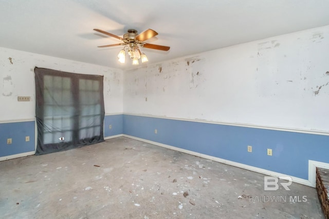 3909 Blue Gill Cir, Mobile, AL 36619 - empty room featuring baseboards and a ceiling fan