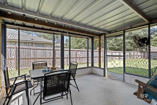 view of sunroom