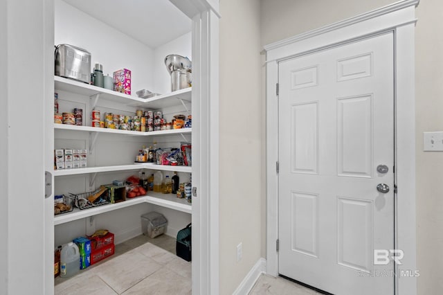 view of pantry