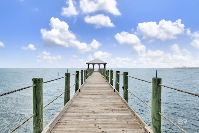 210 S Mobile St Unit 16, Fairhope, AL 36532 - dock area featuring a gazebo and a water view