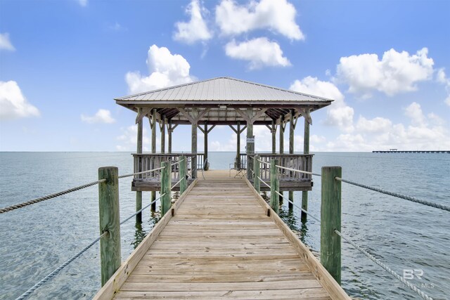 210 S Mobile St Unit 16, Fairhope, AL 36532 - dock featuring a water view and a gazebo