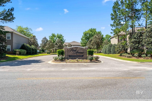 view of community sign