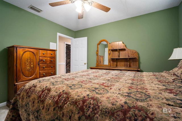 517 Simms Dr, Saraland, AL 36571 - carpeted bedroom with ceiling fan and baseboards