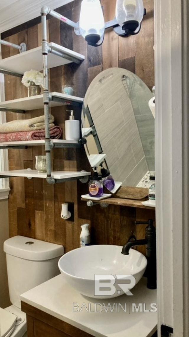 bathroom with toilet and sink