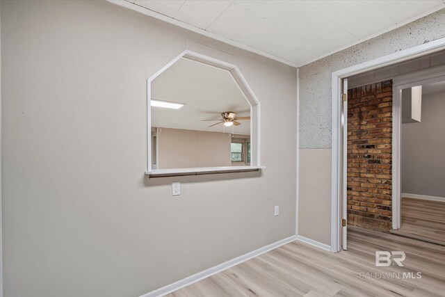 unfurnished bedroom featuring light wood-type flooring