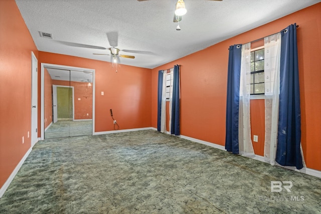 1510 Ponce De Leon Dr, Mobile, AL 36605 - unfurnished room with a ceiling fan, carpet, a textured ceiling, and baseboards
