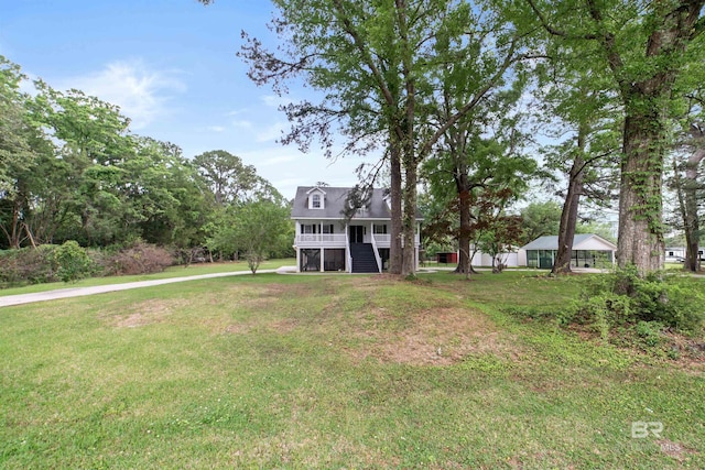 5039 W Cole Dr, Mobile, AL 36619 - view of front of property with stairway and a front lawn