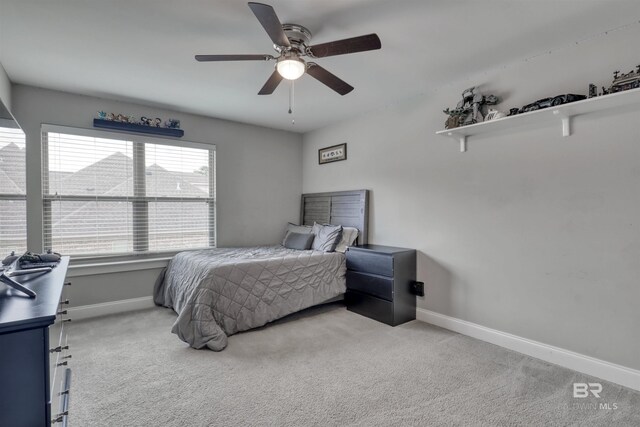 12708 Ibis Blvd, Spanish Fort, AL 36527 - carpeted bedroom with baseboards and ceiling fan