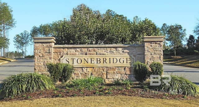 view of community sign