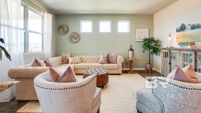 138 Preston Way, Gulf Shores, AL 36542 - living room with wood finished floors and baseboards