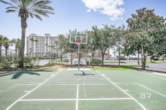 view of basketball court