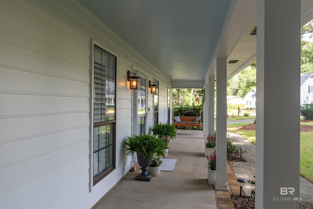 view of patio / terrace featuring covered porch