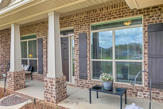 view of patio with covered porch
