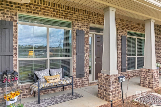 view of patio featuring covered porch