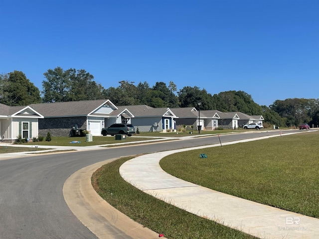 exterior space with a lawn