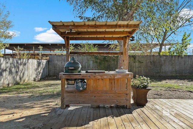 view of wooden deck