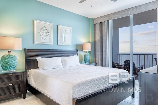 455 E Beach Blvd Unit 1505, Gulf Shores, AL 36542 - tiled bedroom with ceiling fan