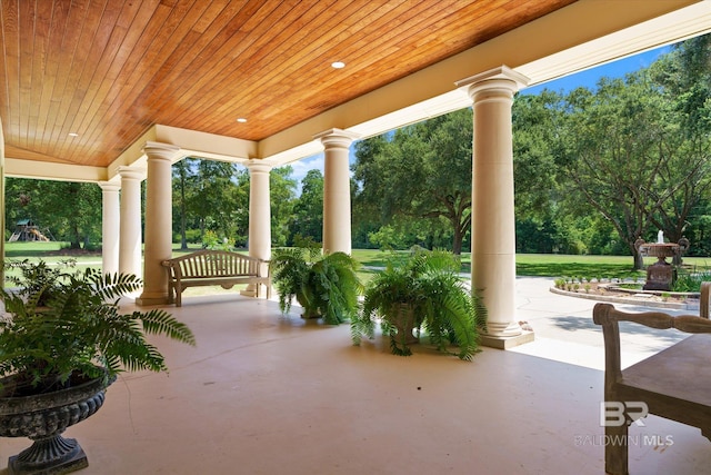 view of patio / terrace featuring a porch