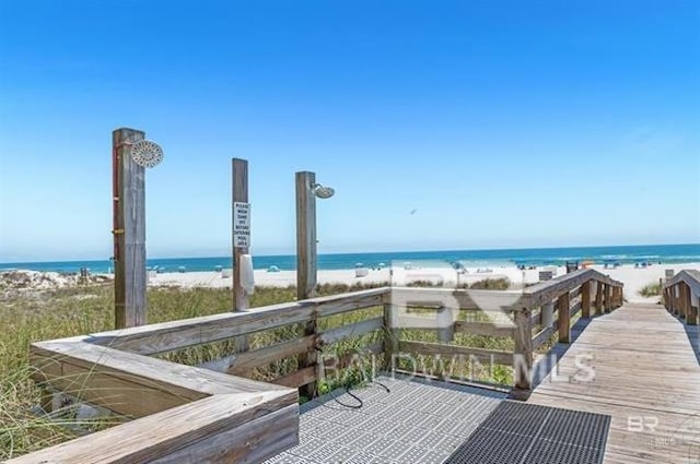 property view of water with a view of the beach