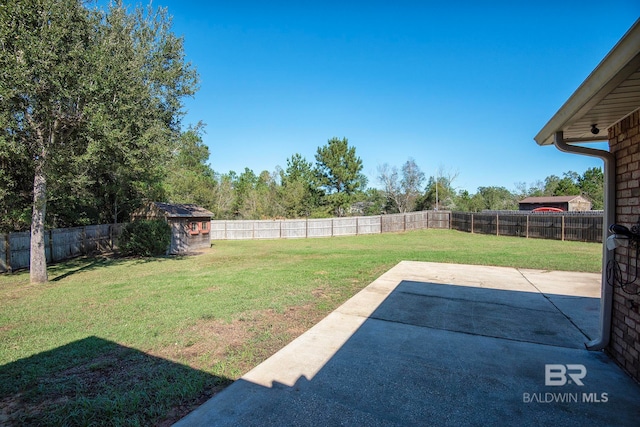 view of yard with a patio