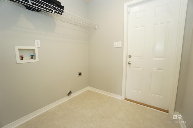 clothes washing area featuring hookup for a washing machine and electric dryer hookup