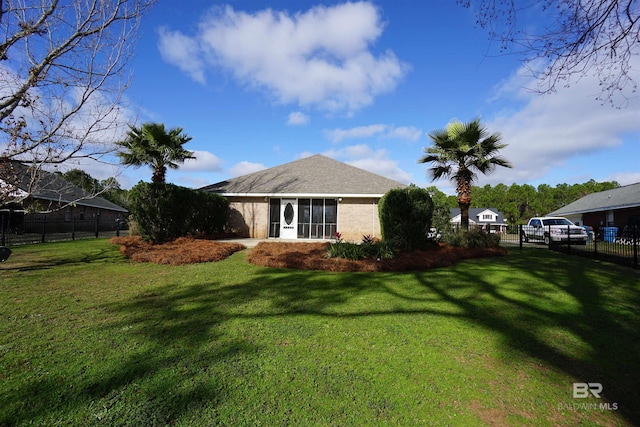 exterior space featuring a lawn