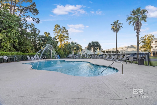 view of pool with a patio