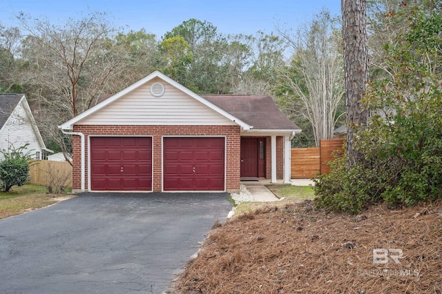 view of single story home