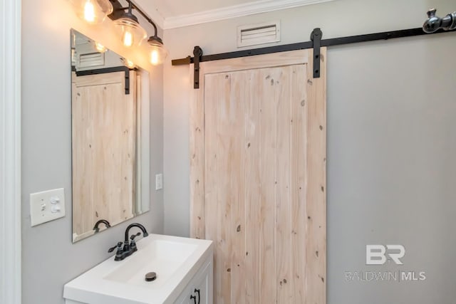 1 Elizabeth Pl, Mobile, AL 36606 - bathroom featuring vanity and ornamental molding