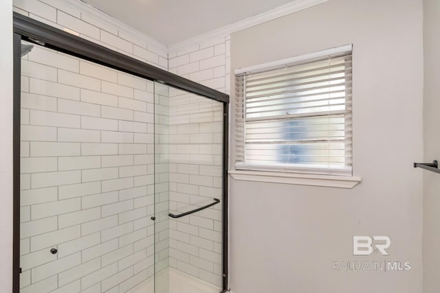 1 Elizabeth Pl, Mobile, AL 36606 - full bathroom featuring crown molding and a shower stall