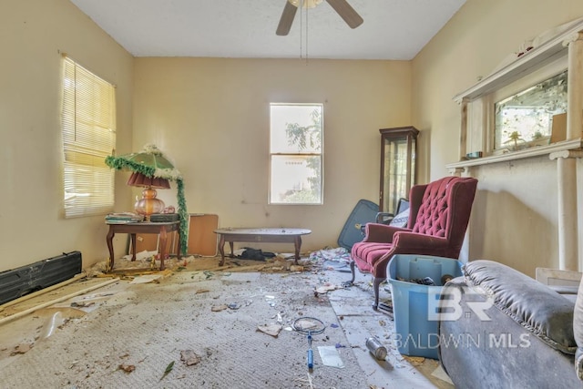 1310 Hercules St, Mobile, AL 36603 - living area featuring ceiling fan