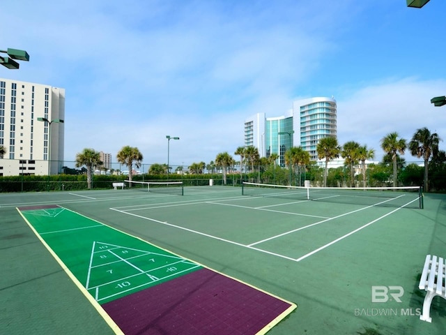 view of tennis court