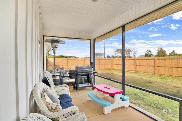 view of sunroom / solarium