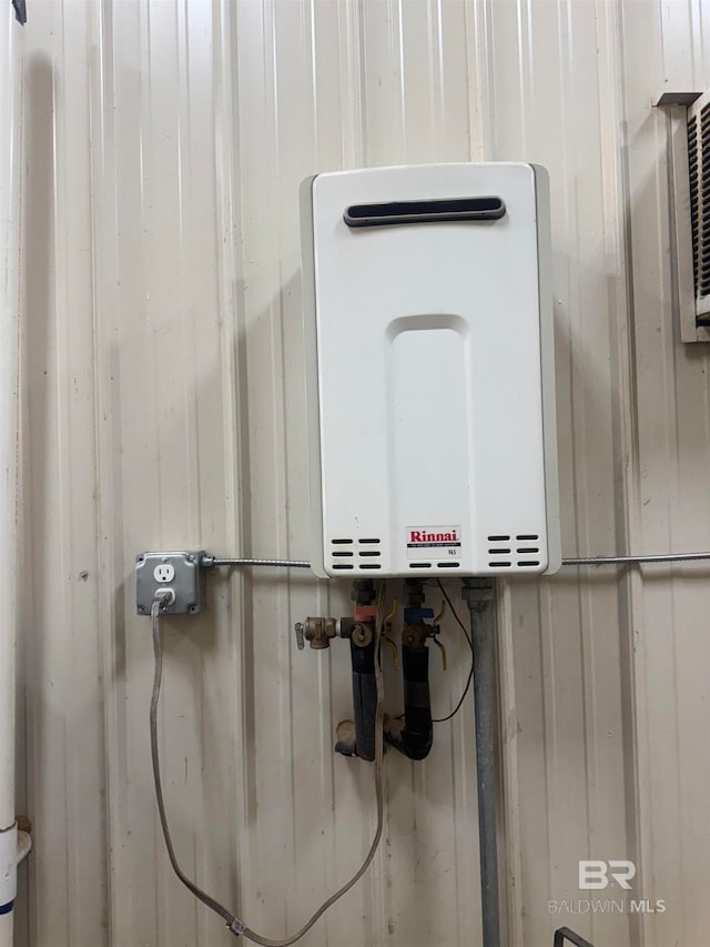 utilities featuring tankless water heater