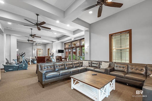 view of carpeted living room