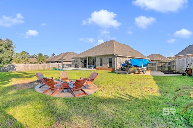 30635 Drayton Ct, Spanish Fort, AL 36527 - view of yard featuring a patio area and a fire pit