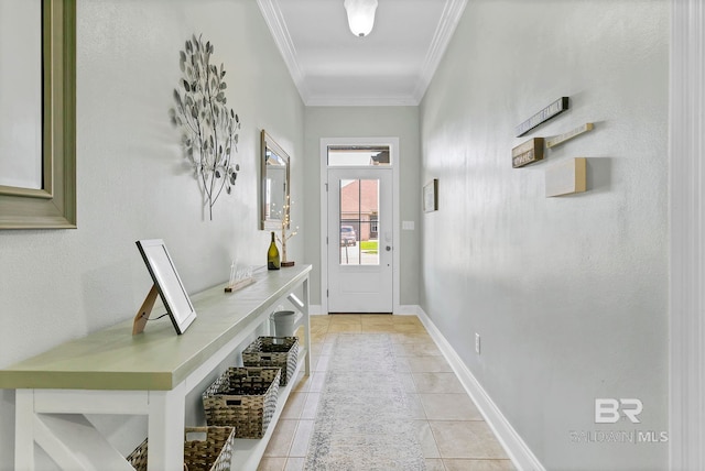 30635 Drayton Ct, Spanish Fort, AL 36527 - entryway with crown molding and light tile patterned floors
