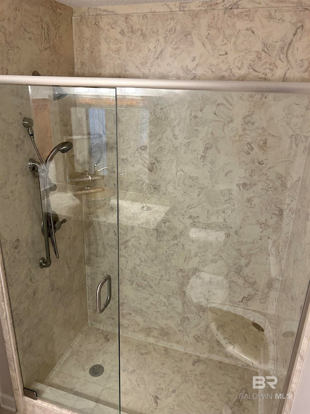 bathroom with walk in shower