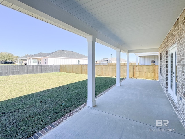 view of patio / terrace with a fenced backyard