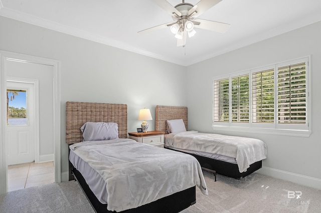 8160 Bay View Dr, Foley, AL 36535 - bedroom featuring baseboards and a ceiling fan