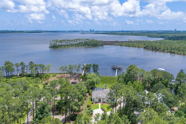 8160 Bay View Dr, Foley, AL 36535 - aerial overview of property's location featuring a large body of water