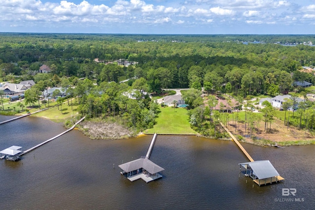 8160 Bay View Dr, Foley, AL 36535 - aerial view of a heavily wooded area and a nearby body of water