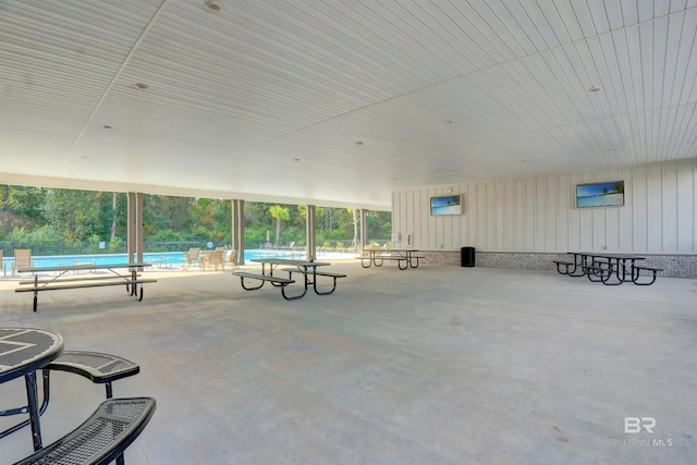 exterior space with a community pool