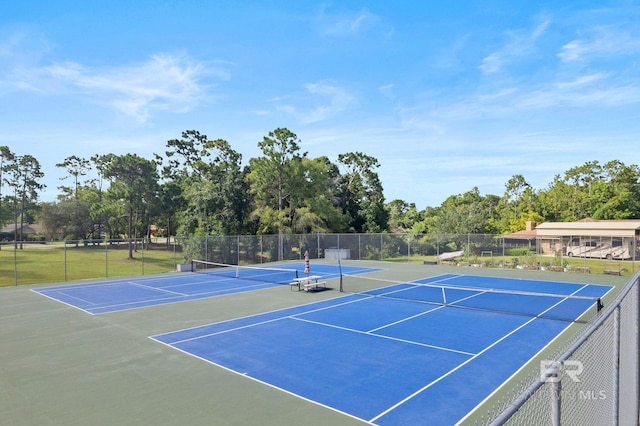 view of tennis court